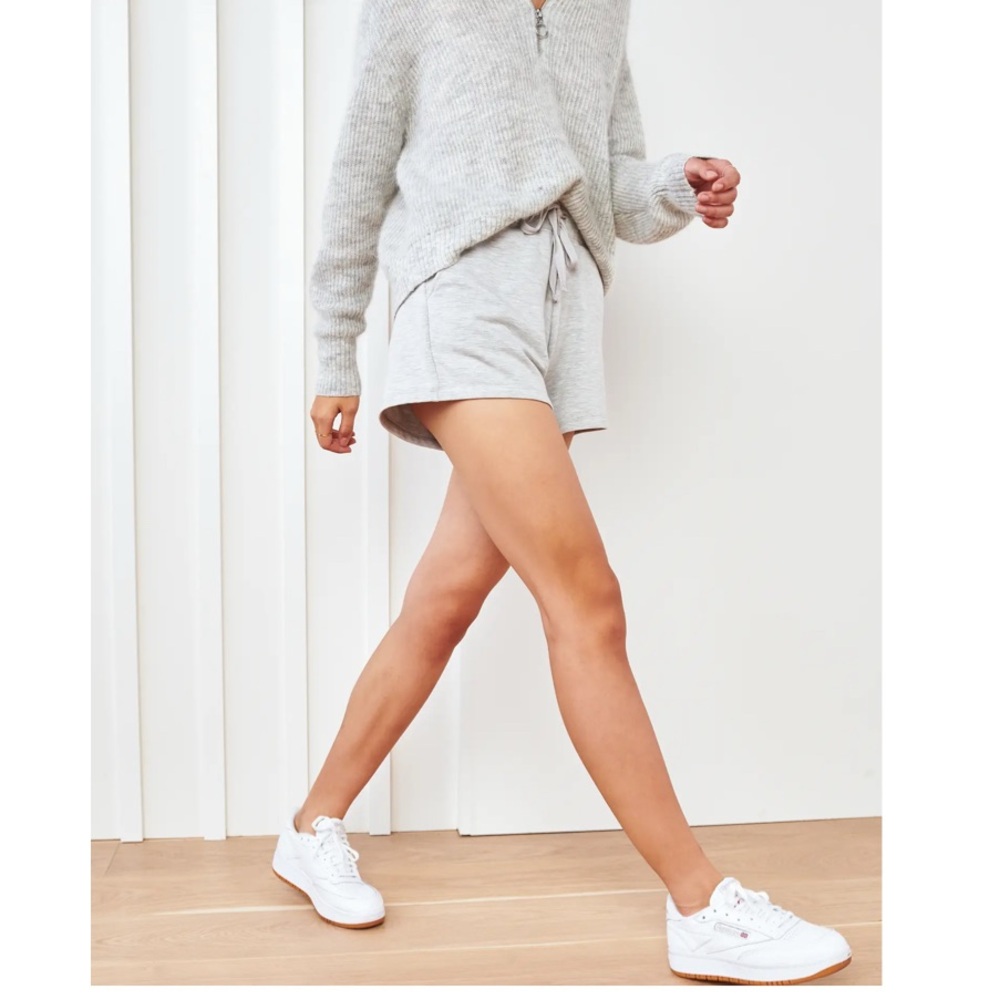 Quince Women’s SuperSoft Fleece Lounge Shorts in Heather Gray Size Medium - Picture 10 of 16